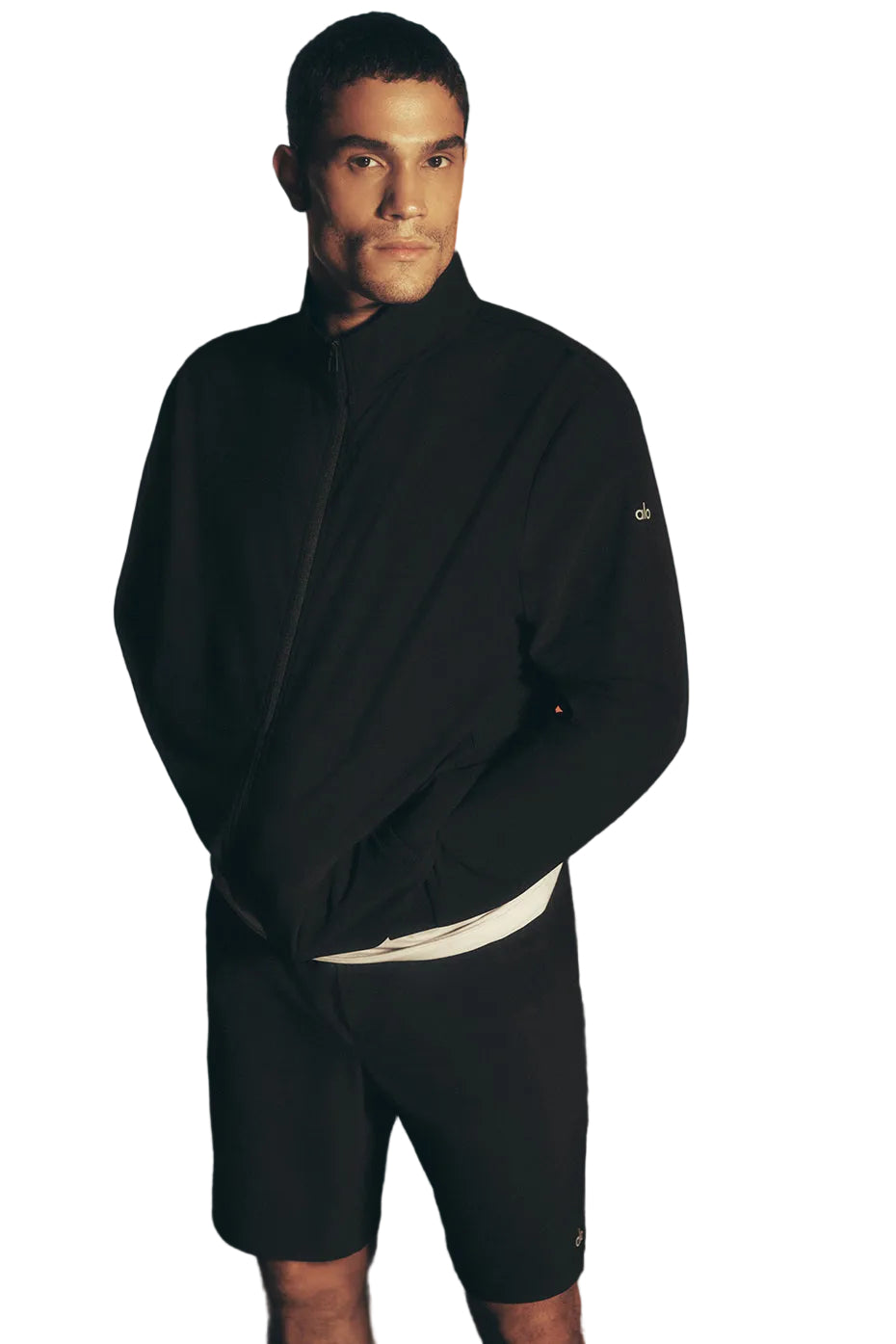 Conquer Max Mock Neck Full Zip — Noir
