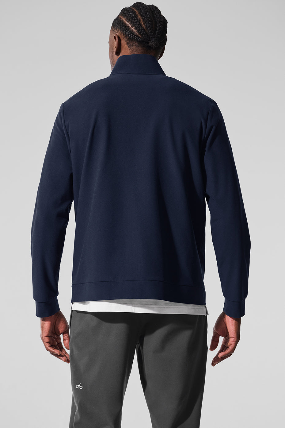 Conquer Max Mock Neck Full Zip — Bleu marine